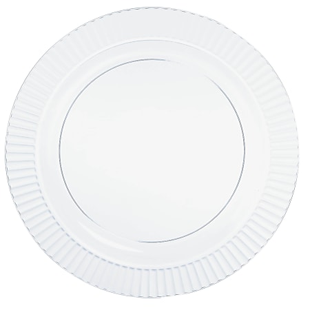Amscan Plastic Plates, 7-1/2", Clear, Pack Of 32 Plates