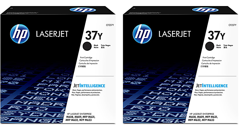 HP 37Y Black Extra High Yield Toner Cartridges Pack Of 2 CF237Y