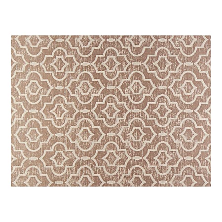 Realspace Designer Chair Mat 36 W x 48 D BrownIvory Trellis