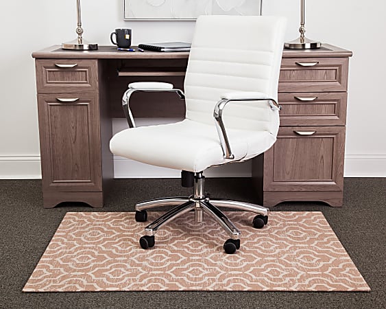 Realspace Designer Chair Mat 36 W x 48 D BrownIvory Trellis