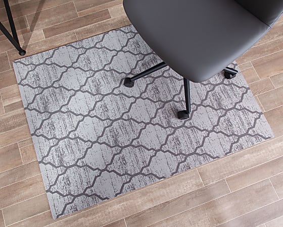 Realspace Designer Chair Mat 36 W x 48 D Gray Office Depot