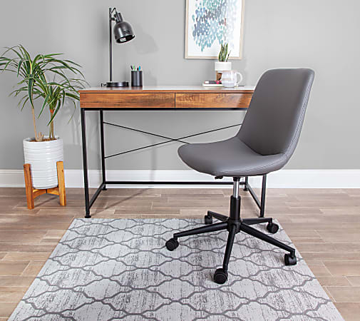 Realspace Designer Chair Mat 36 W x 48 D Gray Office Depot
