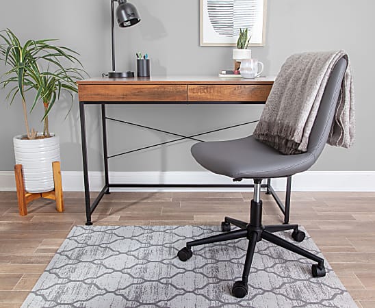 Realspace Designer Chair Mat 36 W x 48 D Gray Office Depot
