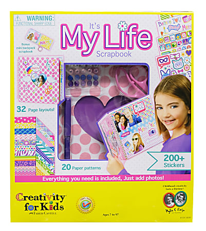 Creativity For Kids 23 Piece Its My Life Scrapbook Kit - Office Depot