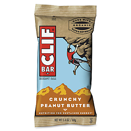 Clif Bar Crunchy Peanut Butter Energy Bar - Individually Wrapped - Peanut Butter - 2.40 oz - 12 / Box