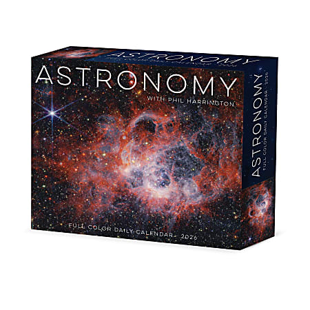 2026 Willow Creek Press Page-A-Day Daily Desk Calendar, 6-1/4" x 5-1/2", Astronomy, January To December, 53911