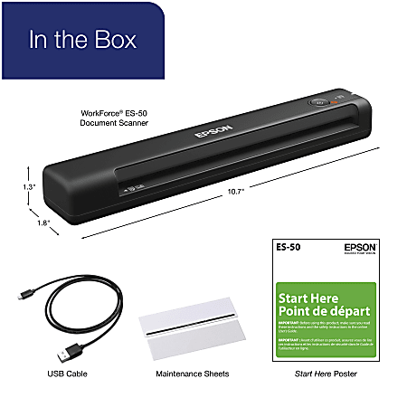 Epson WorkForce ES-50 Portable Document Scanner