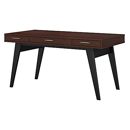 kathy ireland® Office by Bush Business Furniture Centura 60"W Writing Desk With Drawers, Century Walnut, Premium Installation