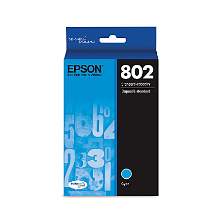 Epson® 802 DuraBrite® Ultra Cyan Ink Cartridge, T802220-S