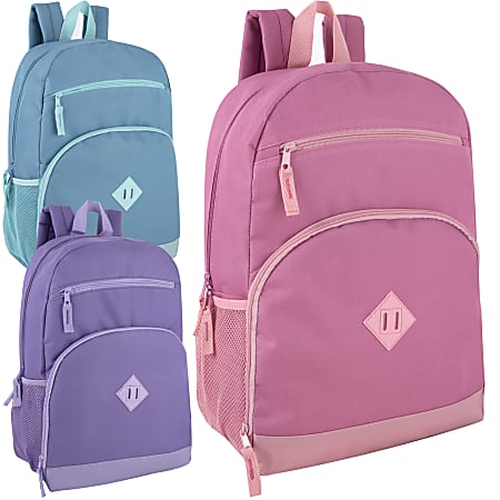 Trailmaker 2-Tone Backpacks, Assorted Colors, Girl, Case Of 24 Backpacks