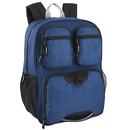 Trailmaker Multi-Pocket Backpacks, Blue, Case Of 24 Backpacks