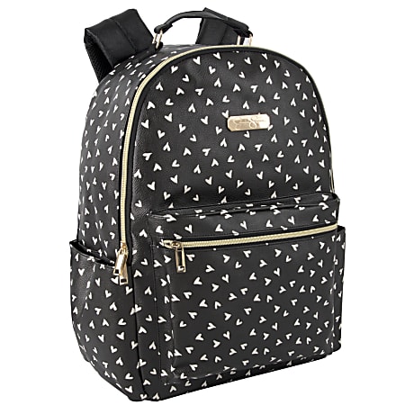 Jessica Simpson Backpack With 16" Laptop Sleeve, Black Heart
