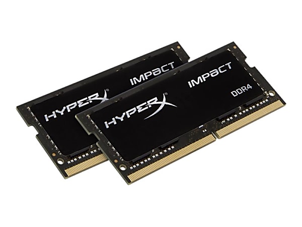 HyperX Impact 64GB (2 x 32GB) DDR4 SDRAM Memory Kit - For Desktop PC - 64 GB (2 x 32GB) - DDR4-3200/PC4-25600 DDR4 SDRAM - 3200 MHz - CL20 - 1.20 V - Unbuffered - 260-pin - SoDIMM