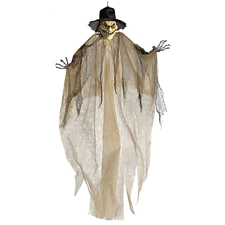 Amscan Halloween Scary Scarecrow Hanging Prop, 7', Gray