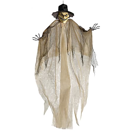 Amscan Halloween Scary Scarecrow Hanging Prop, 7&#x27;, Gray