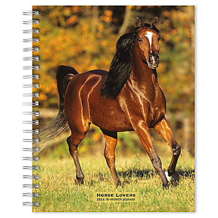 2023-2024 BrownTrout 16-Month Weekly/Monthly Engagement Planner, 7-3/4" x 7-3/16", Horse Lovers, September To December