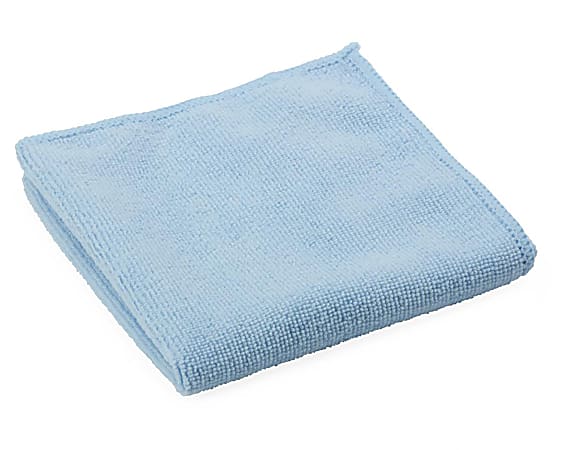 Medline Microfiber Cleaning Cloths, Medium Weight, 12" x 12", Blue, Pack Of 250