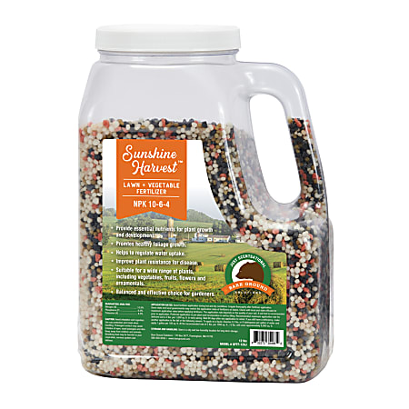 Just Scentsational Sunshine Harvest NPK 10-6-4 Lawn & Vegetable Fertilizer, 12-Lb Container