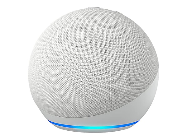 Amazon Echo Dot (5th Generation) - Smart speaker - Wi-Fi, Bluetooth - App-controlled - glacier white