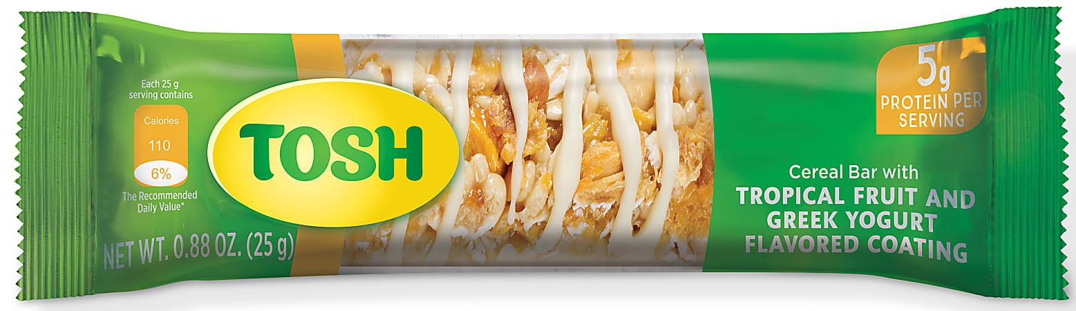 Tosh Nutritional Bar, Tropical Fruit &amp; Yogurt, 0.88 Oz, Total Qty 1