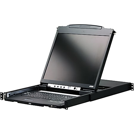 ATEN CL5800N Rackmount LCD-TAA Compliant - 1 Computer(s) - 19" - SXGA - 1280 x 1024 - 2 x PS/2 Port - 1 x USB - Keyboard - TouchPad