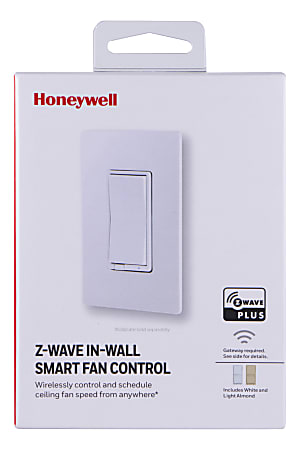 Honeywell Z-Wave Plus In-Wall Smart Fan Control Switch, White, 39358