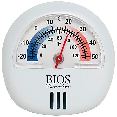 BIOS Medical Indoor Magnetic Thermometer - 4°F (-20°C) to 122°F (50°C) - For Home, Office, Indoor, Car