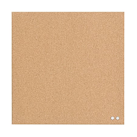 U Brands® Unframed Cork Bulletin Board, 14" x 14", Natural