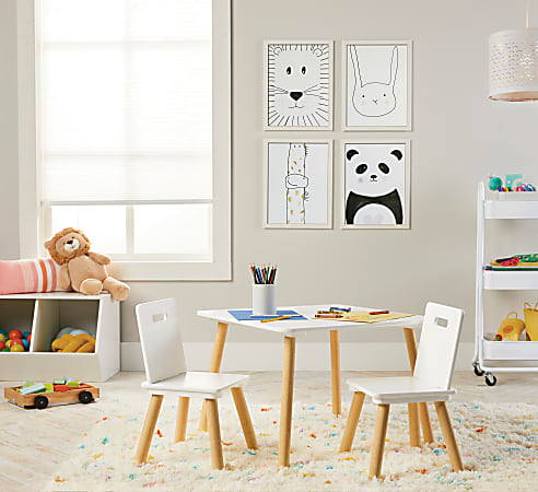 Realspace Briggle Activity Table And Chairs White Office Depot