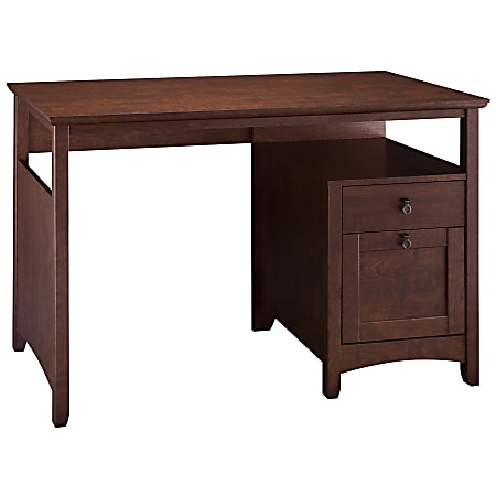 Bush Furniture Buena Vista Computer Desk With Drawers, Madison Cherry, Standard Delivery