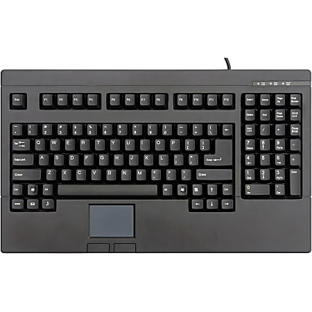 Solidtek Full-Size Point-Of-Service Keyboard With Touchpad, KB-730BP