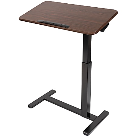 Mount-It! Adjustable-Height Overbed Standing Desk, With Tilt Tabletop, Brown