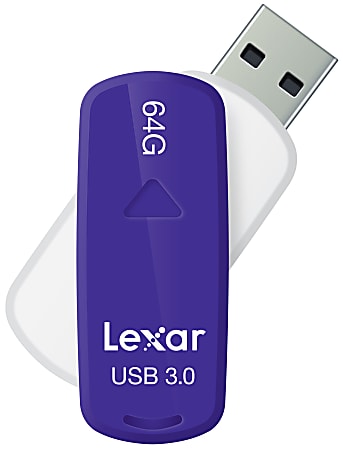 Lexar JumpDrive S37 USB 3.0 Flash Drive 64GB Purple LJDS37