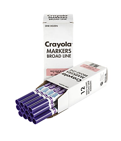 Crayola Washable Markers Broad Line Assorted Classic Colors Box Of 12 -  Office Depot