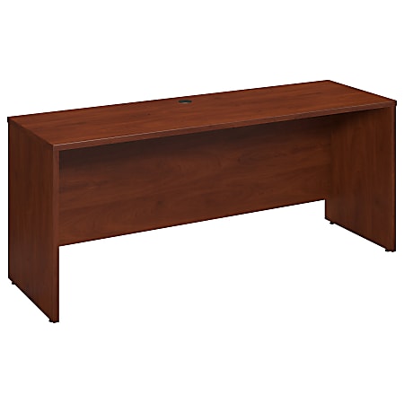Bush Business Furniture Components Elite Desk/Credenza/Return, 72"W x 24"D, Hansen Cherry, Premium Installation