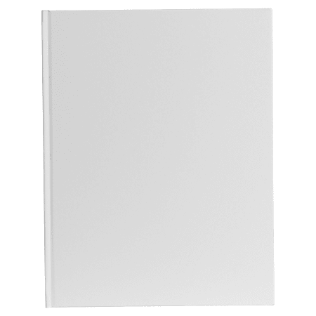 Plain White Blank Book 8x6" Hardcover 28 Pages 14 Sheets Flipside 1 Book 