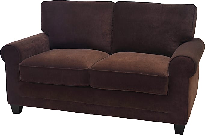 Serta® Copenhagen Deep-Seating Loveseat, Brown/Espresso