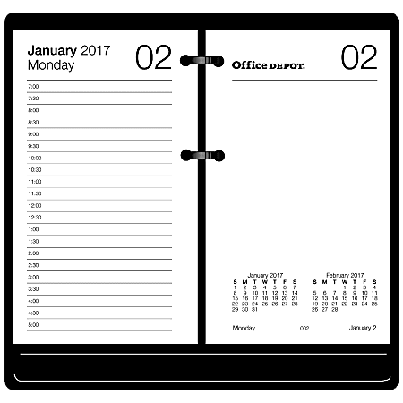 Office Depot® Brand Desk Calendar Refill, 3 1/2" x 6", January to December 2017