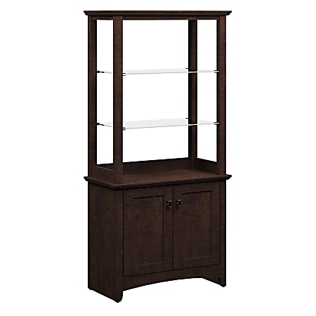 Bush Furniture Buena Vista 2-Door Tall Library Storage, Madison Cherry