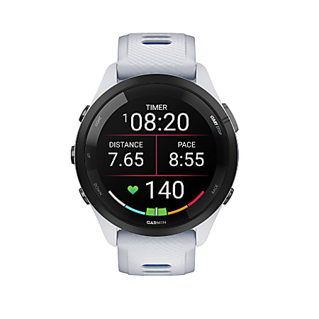 Garmin Forerunner 265 Running Smartwatch, Whitestone/Tidal Blue/Black