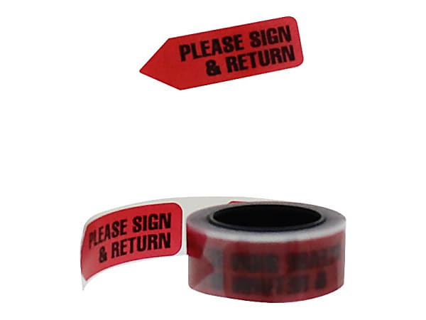 Redi Tag Dispenser Refills Please Sign Return 1 34 x 916 Red 120 Flags ...