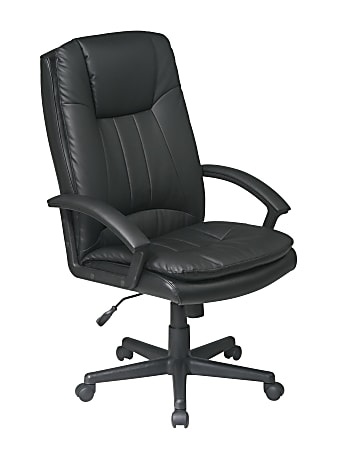 Office Star™ Deluxe Bonded Leather High-Back Executive Chair,
