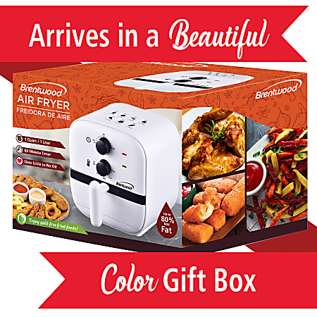 Brentwood 2 Qt Small Electric Air Fryer With Timer And Temp Control  WhiteRose Gold - Office Depot