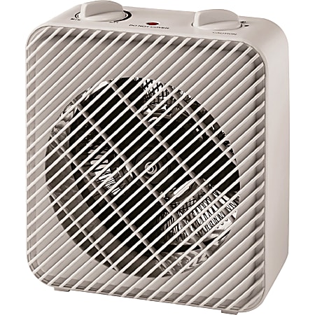 Lorell Electric Fan Heater, 3 Heat Settings, 8.1"H x 4.4"W, White