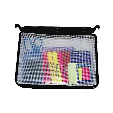 Innovative Storage Designs Infile™ Expanding Zipper Pouch, Black/White