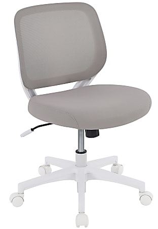 Realspace Adley Mesh Fabric Low Back Task Chair Gray White BIFMA Compliant