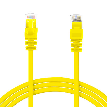 GearIT Snagless RJ-45 Computer LAN CAT6 Ethernet Patch Cable, 7', Yellow, 7CAT6E-YELLOW