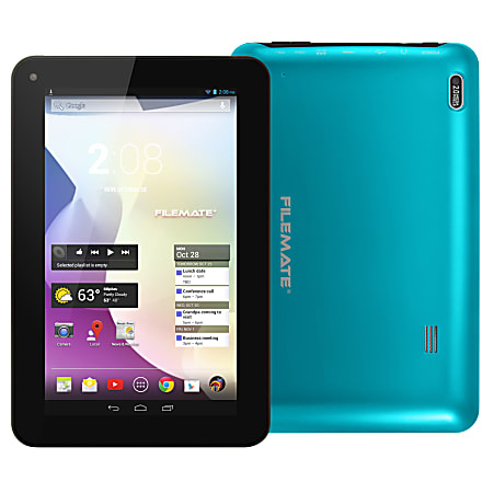 FileMate® ClearX2 Tablet, 7" Screen, 1GB Memory, 16GB Storage, Android 4.2 Jelly Bean, Blue