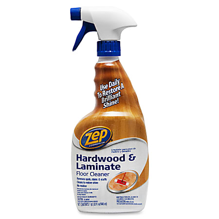 Zep Hardwood & Laminate Floor Cleaner - 32 fl oz (1 quart) - Fresh Scent - Non-sticky - Brown - 12 / Carton