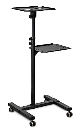 Mount-It MI-7943 Mobile Projector Standing Desk, 33-1/2”H x 15-1/2”W x 4-1/2”D, Black